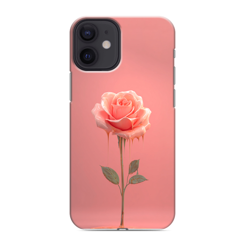 Силиконовый чехол на Iphone 12 Mini с принтом Розовая роза Силиконовый чехол на Iphone 12 Mini с принтом Розовая роза