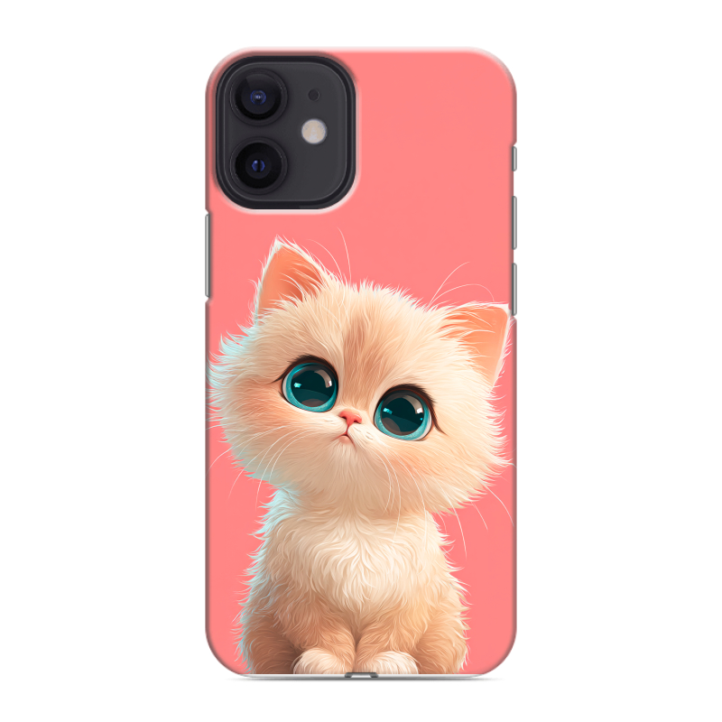Силиконовый чехол на Iphone 12 Mini с принтом Розовый котенок Силиконовый чехол на Iphone 12 Mini с принтом Розовый котенок