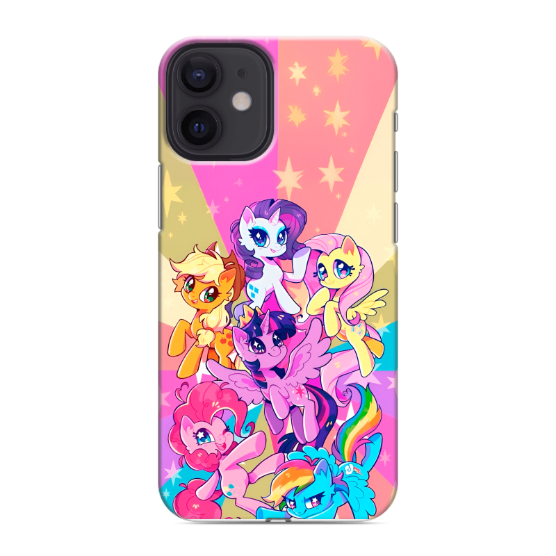 Силиконовый чехол на Iphone 12 Mini с принтом My little pony Дружба чудо Силиконовый чехол на Iphone 12 Mini с принтом My little pony Дружба чудо