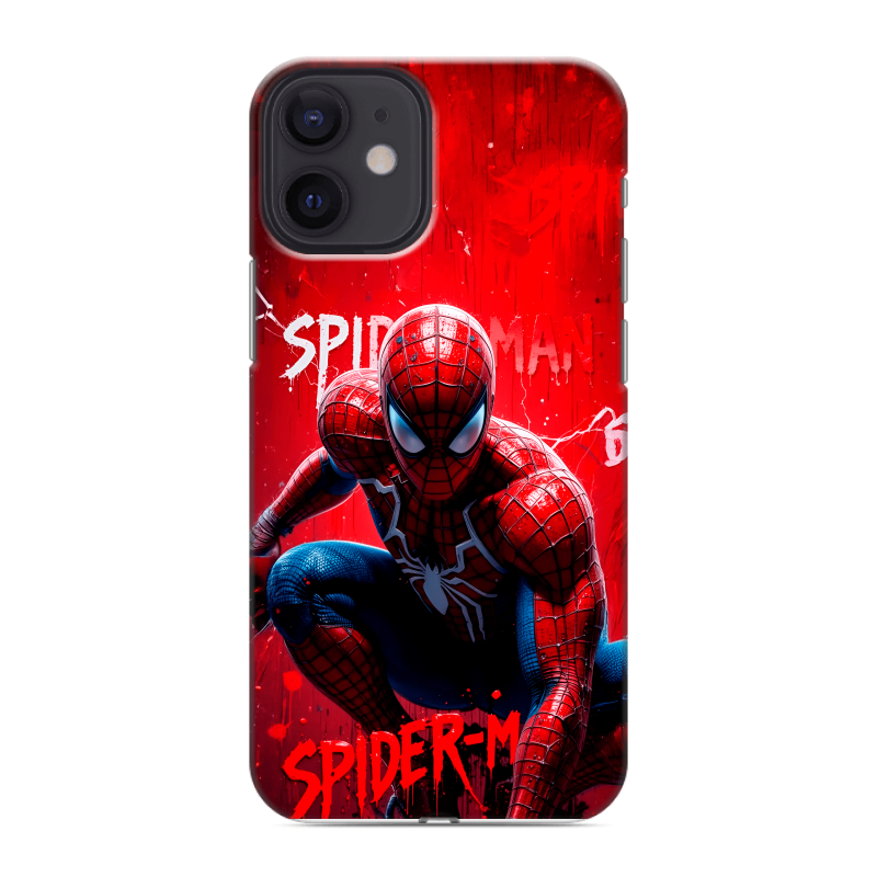 Силиконовый чехол на Iphone 12 Mini с принтом Spiderman Человек паук Силиконовый чехол на Iphone 12 Mini с принтом Spiderman Человек паук