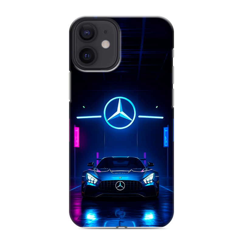 Силиконовый противоударный чехол на Iphone 12 Mini с принтом Mercedes Мерседес Силиконовый противоударный чехол на Iphone 12 Mini с принтом Mercedes Мерседес