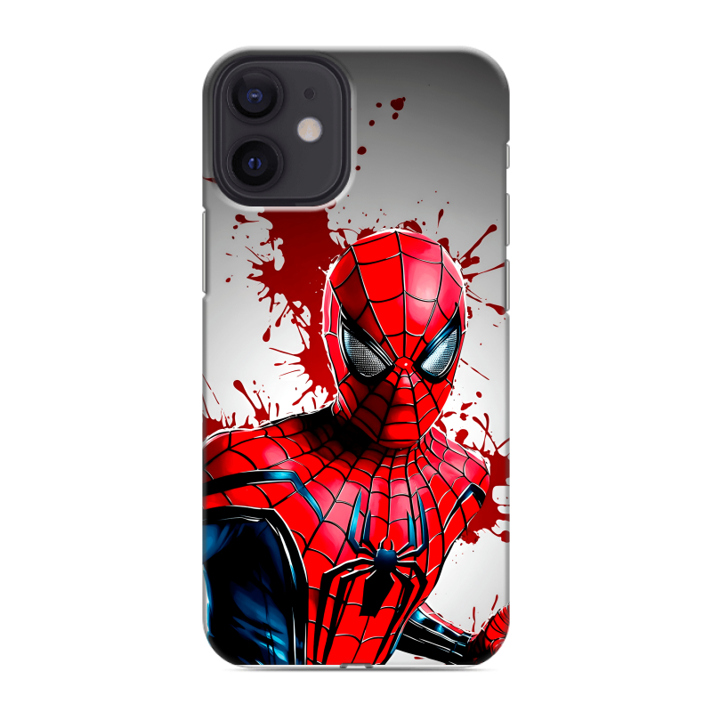 Силиконовый противоударный чехол на Iphone 12 Mini с принтом Spiderman Человек паук Силиконовый противоударный чехол на Iphone 12 Mini с принтом Spiderman Человек паук