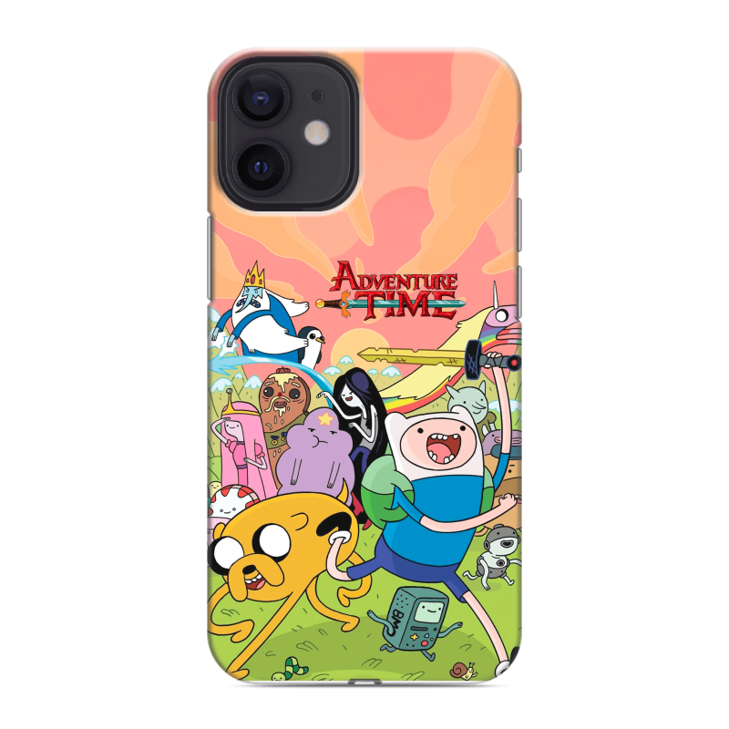 Силиконовый чехол на Iphone 12 Mini с принтом Adventure time Время приключений Силиконовый чехол на Iphone 12 Mini с принтом Adventure time Время приключений