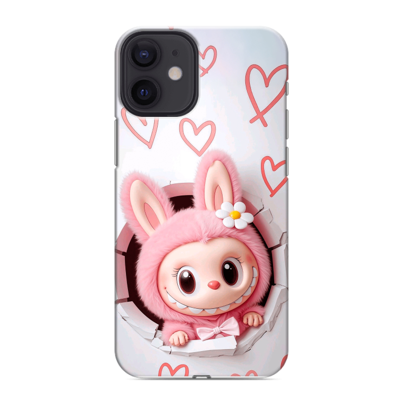 Силиконовый чехол на Iphone 12 Mini с принтом Labubu Лабубу Силиконовый чехол на Iphone 12 Mini с принтом Labubu Лабубу