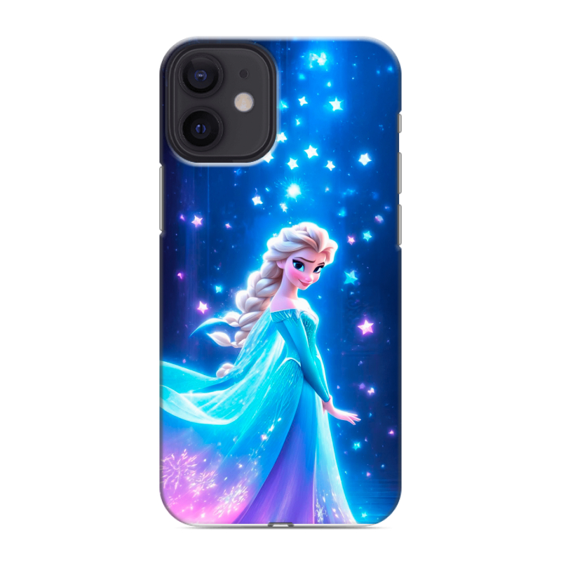 Силиконовый противоударный чехол на Iphone 12 Mini с принтом Холодное сердце Frozen Силиконовый противоударный чехол на Iphone 12 Mini с принтом Холодное сердце Frozen