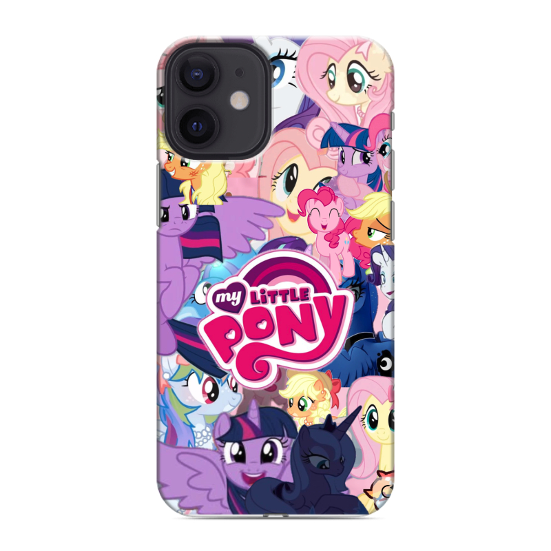 Силиконовый чехол на Iphone 12 Mini с принтом My little pony Дружба чудо Силиконовый чехол на Iphone 12 Mini с принтом My little pony Дружба чудо