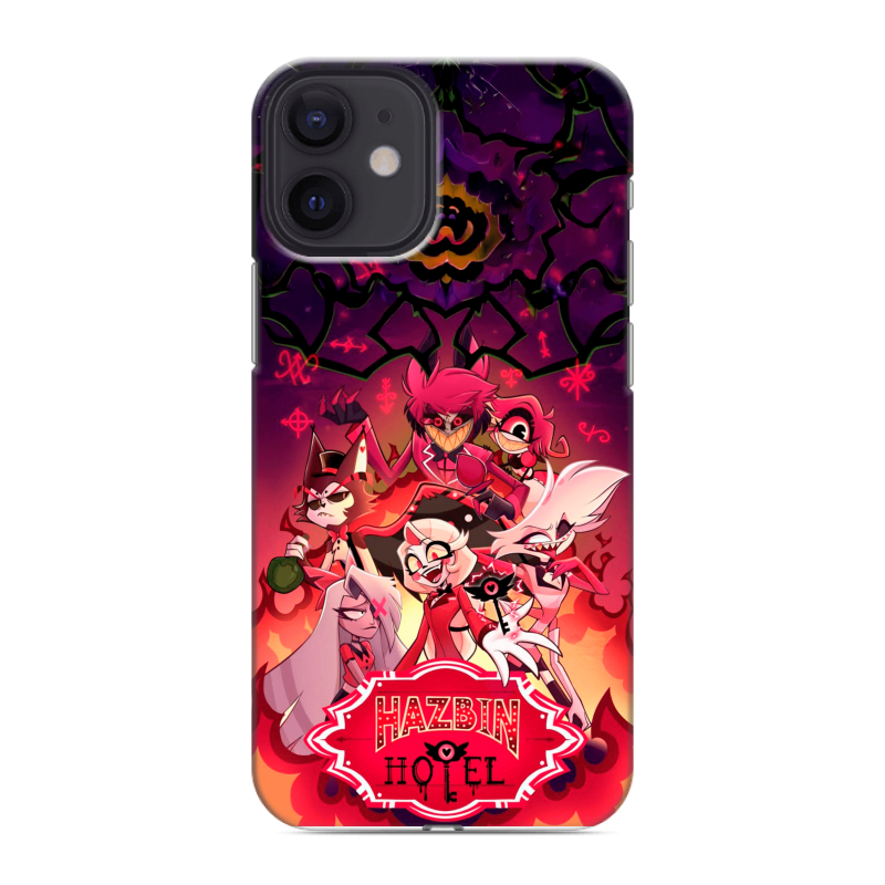 Силиконовый противоударный чехол на Iphone 12 Mini с принтом Hazbin Hotel Отель Хазбин Силиконовый противоударный чехол на Iphone 12 Mini с принтом Hazbin Hotel Отель Хазбин