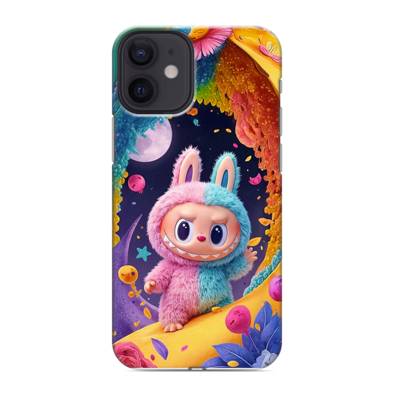 Силиконовый чехол на Iphone 12 Mini с принтом Labubu Лабубу Силиконовый чехол на Iphone 12 Mini с принтом Labubu Лабубу
