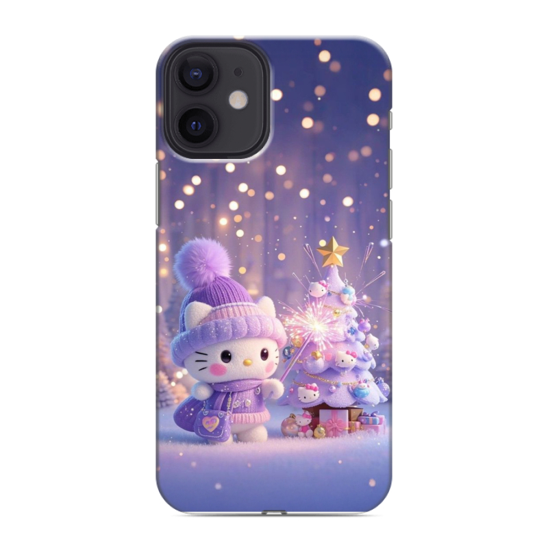 Силиконовый противоударный чехол на Iphone 12 Mini с принтом Новый год Силиконовый противоударный чехол на Iphone 12 Mini с принтом Новый год