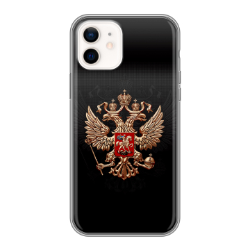 Силиконовый чехол на Iphone 12 с принтом Герб России Силиконовый чехол на Iphone 12 с принтом Герб России