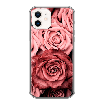 Силиконовый чехол на Iphone 12 с принтом Цветы розы Силиконовый чехол на Iphone 12 с принтом Цветы розы