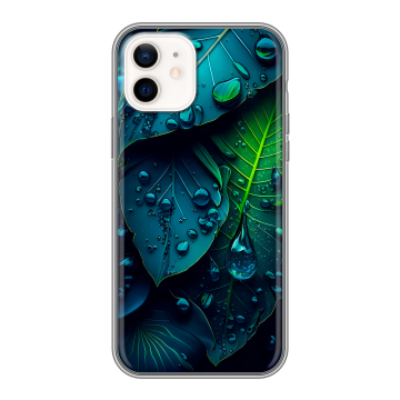 Силиконовый чехол на Iphone 12 с принтом Листья Силиконовый чехол на Iphone 12 с принтом Листья