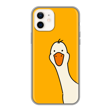 Силиконовый чехол на Iphone 12 с принтом Утка Силиконовый чехол на Iphone 12 с принтом Утка