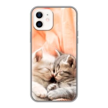 Силиконовый чехол на Iphone 12 с принтом Котята Силиконовый чехол на Iphone 12 с принтом Котята