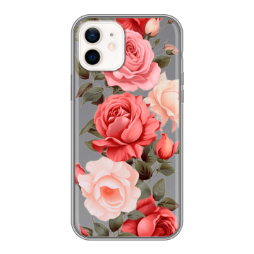 Силиконовый чехол на Iphone 12 с принтом Розы Силиконовый чехол на Iphone 12 с принтом Розы
