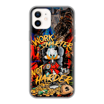 Силиконовый чехол на Iphone 12 с принтом Дональд Дак Деньги Силиконовый чехол на Iphone 12 с принтом Дональд Дак Деньги