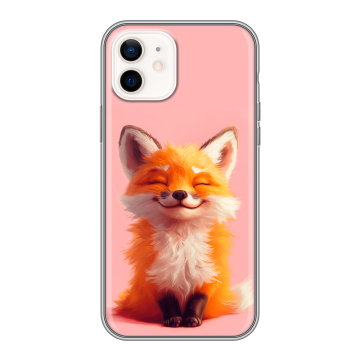Силиконовый чехол на Iphone 12 с принтом милая лиса Силиконовый чехол на Iphone 12 с принтом милая лиса