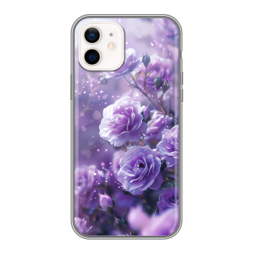 Силиконовый чехол на Iphone 12 с принтом Розы цветы Силиконовый чехол на Iphone 12 с принтом Розы цветы