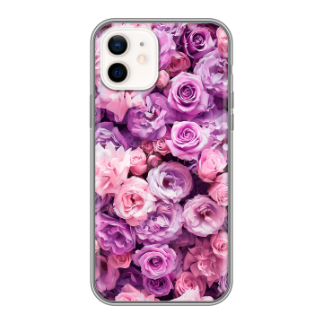 Силиконовый чехол на Iphone 12 с принтом лавандовые розы