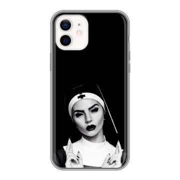 Силиконовый чехол на Iphone 12 с принтом монашка Силиконовый чехол на Iphone 12 с принтом монашка