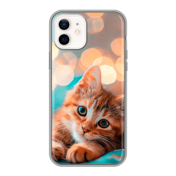 Силиконовый чехол на Iphone 12 с принтом котик Силиконовый чехол на Iphone 12 с принтом котик