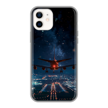 Силиконовый чехол на Iphone 12 с принтом самолет Силиконовый чехол на Iphone 12 с принтом самолет