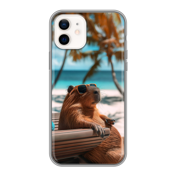 Силиконовый чехол на Iphone 12 с принтом Капибара Силиконовый чехол на Iphone 12 с принтом Капибара