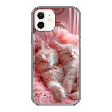 Силиконовый чехол на Iphone 12 с принтом котята котики Силиконовый чехол на Iphone 12 с принтом котята котики