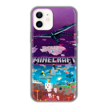 Силиконовый чехол на Iphone 12 с принтом Майнкрафт Minecraft Силиконовый чехол на Iphone 12 с принтом Майнкрафт Minecraft