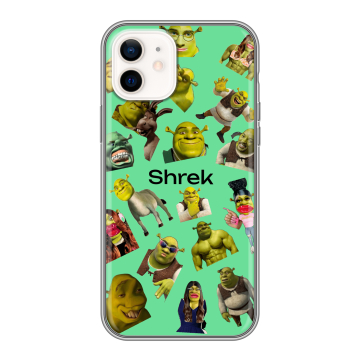 Силиконовый чехол на Iphone 12 с принтом Шрек Shrek