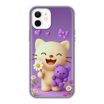 Силиконовый чехол на Iphone 12 с принтом для девочек Силиконовый чехол на Iphone 12 с принтом для девочек