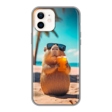 Силиконовый чехол на Iphone 12 с принтом Капибара Силиконовый чехол на Iphone 12 с принтом Капибара