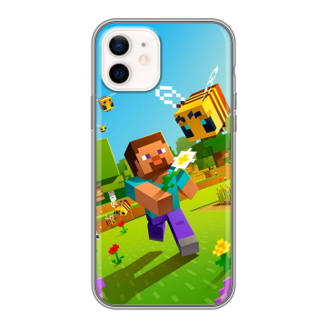 Силиконовый чехол на Iphone 12 с принтом Майнкрафт Minecraft Силиконовый чехол на Iphone 12 с принтом Майнкрафт Minecraft