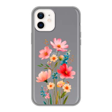 Силиконовый чехол на Iphone 12 с принтом Цветы