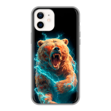 Силиконовый чехол на Iphone 12 с принтом Медведь