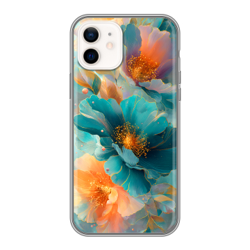 Силиконовый чехол на Iphone 12 с принтом Цветы