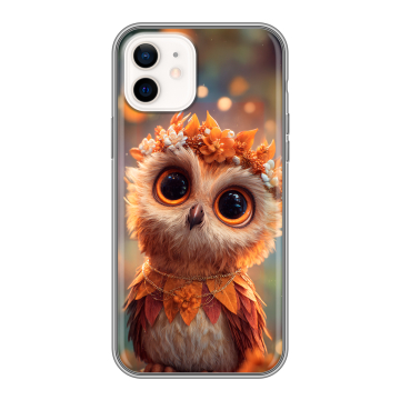 Силиконовый чехол на Iphone 12 с принтом Милая сова