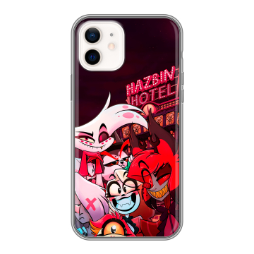 Силиконовый чехол на Iphone 12 с принтом Hazbin Hotel Отель Хазбин Силиконовый чехол на Iphone 12 с принтом Hazbin Hotel Отель Хазбин