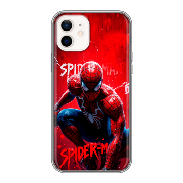 Силиконовый чехол на Iphone 12 с принтом Spiderman Человек паук Силиконовый чехол на Iphone 12 с принтом Spiderman Человек паук