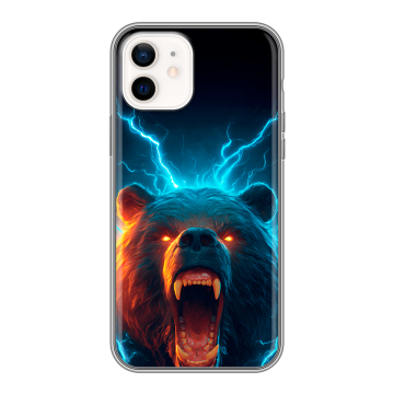 Силиконовый чехол на Iphone 12 с принтом Медведь