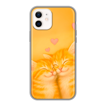 Силиконовый чехол на Iphone 12 с принтом Милые котята Силиконовый чехол на Iphone 12 с принтом Милые котята