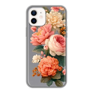 Силиконовый чехол на Iphone 12 с принтом цветы