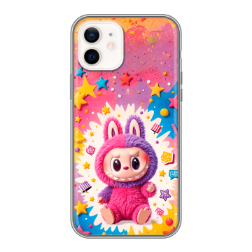Силиконовый чехол на Iphone 12 с принтом Labubu Лабубу Силиконовый чехол на Iphone 12 с принтом Labubu Лабубу