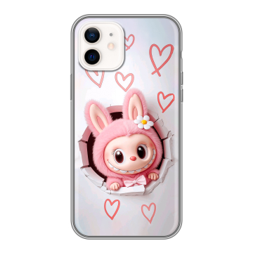 Силиконовый чехол на Iphone 12 с принтом Labubu Лабубу Силиконовый чехол на Iphone 12 с принтом Labubu Лабубу