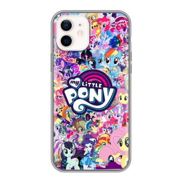 Силиконовый чехол на Iphone 12 с принтом My little pony Дружба чудо Силиконовый чехол на Iphone 12 с принтом My little pony Дружба чудо