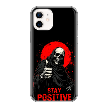 Силиконовый чехол на Iphone 12 с принтом смешной скелет