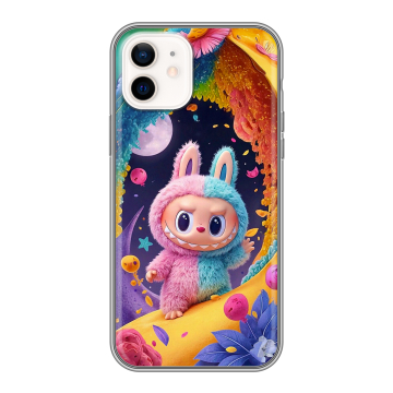 Силиконовый чехол на Iphone 12 с принтом Labubu Лабубу Силиконовый чехол на Iphone 12 с принтом Labubu Лабубу