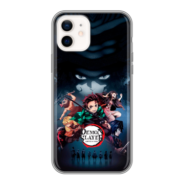 Силиконовый чехол на Iphone 12 с принтом Demon Slayer Клинок рассекающий демонов Силиконовый чехол на Iphone 12 с принтом Demon Slayer Клинок рассекающий демонов