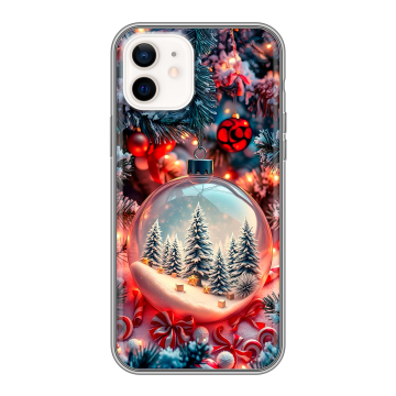 Силиконовый чехол на Iphone 12 с принтом Новый год