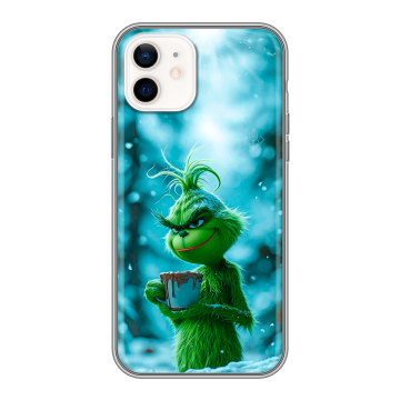 Силиконовый чехол на Iphone 12 с принтом Новый год гринч